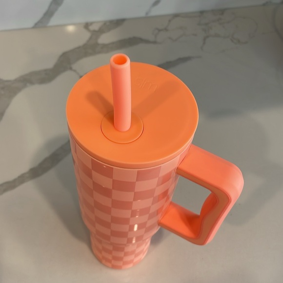 Simple Modern - Tropical Peach Checkmate - 40oz Trek Signature Tumbler - NWT! - Picture 7 of 10